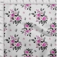 thumbnail image 4 of oneOone Jersey de Coton Rose Fuchsia Tissu Floral Matière de Robe Tissu Imprimé Tissu au Mètre 58 Pouces Wide-RQ, 4 of 4