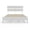 White, variant on Zimtown Twin Size Bed Frame,Solid Rubber Pine Wood Platform Bed Frame, Bedroom Bed with Headboard, Brown