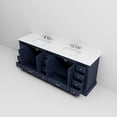 thumbnail image 3 of Navy Blue 84 in. W Double Bathroom Vanity | With Marble Top, Included Faucet and Soft Closing | Offers Lasting Durability and Plenty of Storage, 3 of 7
