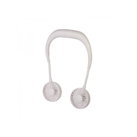 

MarinaVida Portable USB Rechargeable Hands-Free Neckband Lazy Neck Hanging Style Dual Cooling Mini Fan