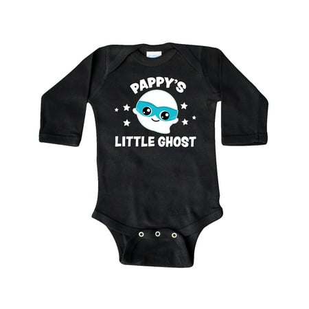

Inktastic Cute Pappy s Little Ghost with Stars Gift Baby Boy or Baby Girl Long Sleeve Bodysuit