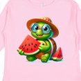 thumbnail image 4 of Inktastic Summer Turtle with Watermelon Boys or Girls Long Sleeve Toddler T-Shirt, 4 of 5