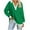 2 Green, variant on Long Sleeve Shirts for Women Solid Color Oversized Sweatshirt Color Block Crew Neck Polos Shirt Casual Pullover Tees Fall Tops Orange,L