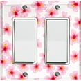 thumbnail image 1 of Metal Light Switch Plate Cover Japanese Sakura Flower Pink White Wallpaper FLW042, 1 of 13