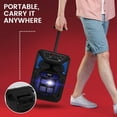 thumbnail image 4 of Bocina Portátil de 8 Pulgadas con Subwoofer, Bluetooth Pyle, 400 Watts, Batería Recargable, Karaoke, Luces LED, Micrófono, MP3, USB, Micro SD y Radio FM, 4 of 7