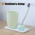 thumbnail image 5 of 2 Pack Sleek Mini Ceramics Toothbrush Holders Stand for Bathroom Vanity Countertops, Couple Toothbrush Holder, Hand-Made Bathroom Electric Toothbrush Head Holder and Office Pen Holder, Yellow, 5 of 7