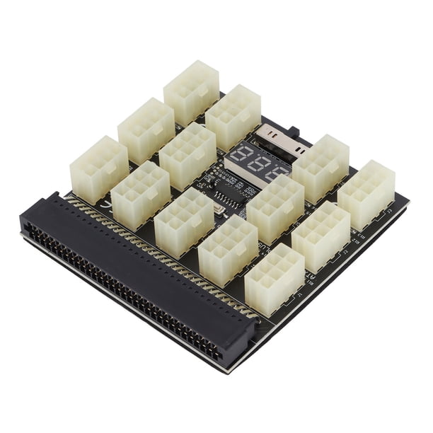 Adaptador de Placa de Fuente de Alimentación Placa de Circuito Impreso de 12 V Adaptador de Fuente de Alimentación con 13 Salidas de Alimentación ATX 2 X 4 Soporta Cables de ANGGREK Otros