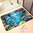 thumbnail image 3 of HaiSphere Washable Door Mat 16x24 Inch Printed Kitchen Floor Mat with Soft Velour Surface Non-Slip Entryway Rug for Indoor Use Absorbent Bathroom Mat E One Size, 3 of 4