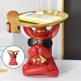 thumbnail image 2 of GROWTH TANK Conteneur de Bureau en Résine Sculpture de Chien Porte-Clés Boîte de Rangement Rouge, 2 of 9