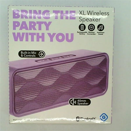 GEMS XL Wireless Bluetooth Speaker with Rechargeable Battery, Built-in Mic and Controls - Lavender