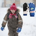 thumbnail image 2 of Kids Ski Gloves Children Winter Gloves Outdoor Sports Windproof Thick Warm Lanyard Attachment Cold Weather Protection Comfortable Fit, 2 of 5