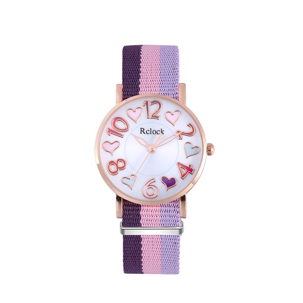 Love Digital Canvas Watch Strap Relojes De Cuarzo Para Mujer , Reloj De Pulsera Para Niñas , Ocio , Moda Simple Versátil