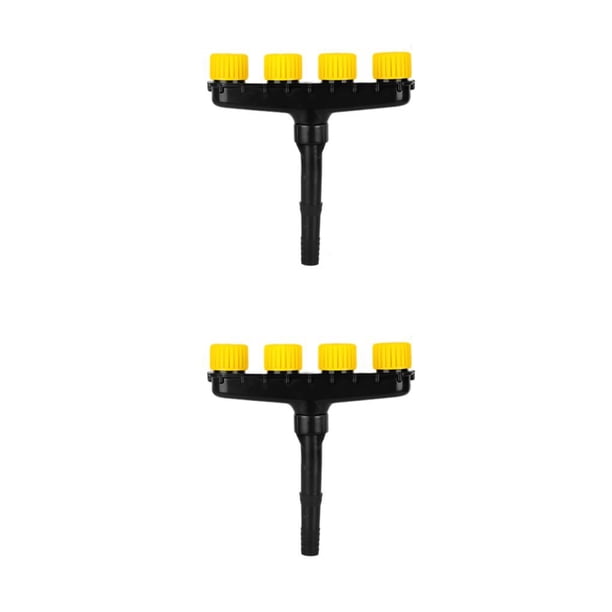 Bewildely Rociador de jardín, rociador de agua para plantar, boquilla de riego para granja de jardinería 4 cabezas 2Conjunto