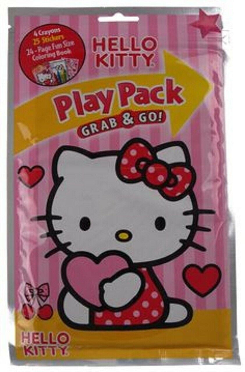 12X Hello Kitty Valentines Grab and Go Play Pack Party Favors 12 Packs