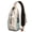 Beige-11, variant on Hippie Sling Backpack, Geometric Ethnic Crossbody Daypack with Stripes and Waves Pattern, Lightweight Anti-theft Bag for Travel