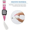 thumbnail image 4 of Pink Ribbon Breast Cancer Compatible with Apple Watch Band 38mm 40mm 42mm 44mm Women Men, Soft Silicone Sport IWatch Bands Replacement Strap Compatible for IWatch Series 7 6 5 4 3 2 1 SE, 4 of 8