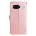 thumbnail image 6 of Designed for Google Pixel 8a Case Wallet for Women, Flip Folio Cover with Embossed PU Leather Kickstand Credit Card Holder Magnetic Wrist Strap Protective Case for Google Pixel 8a, Rosegold, 6 of 9