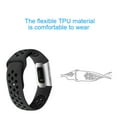 thumbnail image 4 of GoldCherry For Fitbit Charge 3 Bands/Charge 3 SE Classic Bands,Sports Silicone Replacement Women Men Bands Breathable Soft Strap Bracelet(Small- Black+Black), 4 of 5