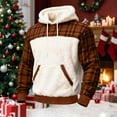 thumbnail image 2 of SELONE Christmas Womens Hoodies Oversized Plaid Fleece Sweatshirt Long Sleeve Pullover with Pocket Oversized Tops, 2 of 3
