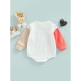 thumbnail image 4 of Bagilaanoe Nweborn Baby Girls Boys Romper Tops 6M 12M 18M 24M Long Sleeve Patchwork T Shirt Casual Bodysuit, 4 of 9