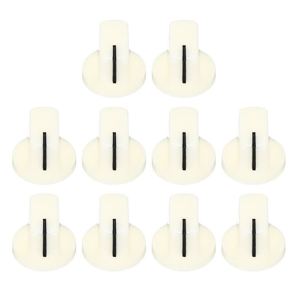 10pcs Cream White Guitar Effect Pedal Knob, 9/16" Plastic Electric Guitar Knobs