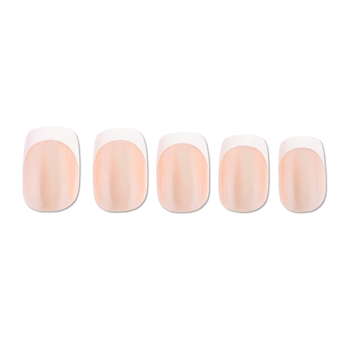 PaintLab Short Square Press On Nails, Iconic Frenchie, White French Tip, 30 Count