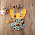 thumbnail image 4 of Douhoow Infant Girl Sleeveless Ruffle Sunflower Romper Headband Baby Summer Clothes, 4 of 7