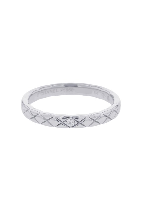 Pre-Owned Chanel Coco Crush Collection Wedding Ring, Small Diamond (1P, approx. 0.03ct), Pt950...