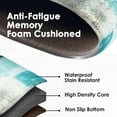 thumbnail image 4 of Anti-Fatigue Turquoise Kitchen Rug Set of 2 Cushioned Abstract Teal Rugs for Kitchen Floor, Standing Mat Waterproof Non-Slip Kitchen Mats and Rugs PVC Ergonomic Comfort Foam Kitchen Decor, 4 of 6
