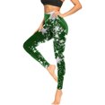 thumbnail image 4 of Wowomen's High Waist Seamless Leggings Polka Dots Striped Plaid Graphic Print Gym Yoga Pants Slim Full Length Trousers, 4 of 6