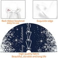 thumbnail image 6 of Christmas Tree Skirt Collar 48 Inch Soft Winter Snowflakes Tree Skirt Xmas Tree Skirt Winter Holiday Blue Christmas Trees Mat Decoration, 6 of 6