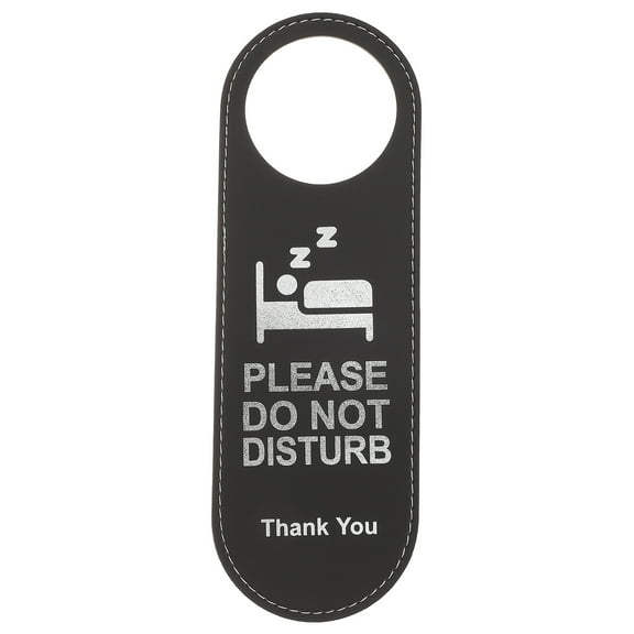 Zhiyie 1PC Door Sign Leather Do Not Disturb Door Hanging Sign Cleaning Double-sided Door Tags Shop Pendant for Club Cafe Hotel