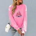 thumbnail image 4 of Women’s Long Sleeve Christmas Sweatshirt with Xmas Tree Print Loose Fit Crewneck Pullover Casual Holiday Top for Fall and Winter 2025 Festive Outfit, 4 of 6