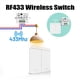 thumbnail image 3 of 4 Interruptores de Pared Inalámbricos de 433 MHz con Receptor de Relé y 2 Interruptores de Panel de 2 Bandas con Control Remoto LED para Lámpara LED, 3 of 8