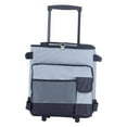 thumbnail image 4 of Bolsa térmica plegable, refrigerador rodante plegable a prueba de fugas con bolsillo, bolsa refrigeradora portátil con carrito rodante para barbacoa, gris shamjiam Enfriador rodante, 4 of 8