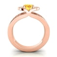 thumbnail image 4 of 2.35 Ct Oval Cut Citrine & Garnet Gemstone Designer Anniversary Ring for Women Solid 14K Rose Gold Size 10 by Diamond-Capitals, 4 of 8