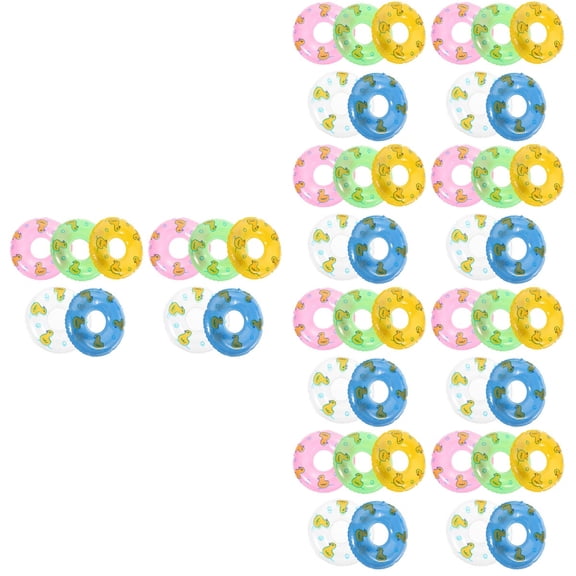 50 pcs Mini Swimming Ring Swimming Pool Party Favors Pool Float Mini Swimming Rings Props