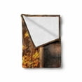 thumbnail image 2 of Fall Soft Flannel Fleece Blanket, Fall Foliage View from Square Shaped Wooden Window Inside Cottage Rustic Life Photo, Cozy Plush for Indoor and Outdoor Use, 50" x 70", Orange Brown, by Ambesonne, 2 of 6