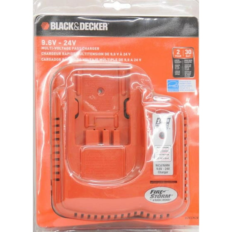 BLACK+DECKER 9.6V-24V Nicad Charger, Orange 