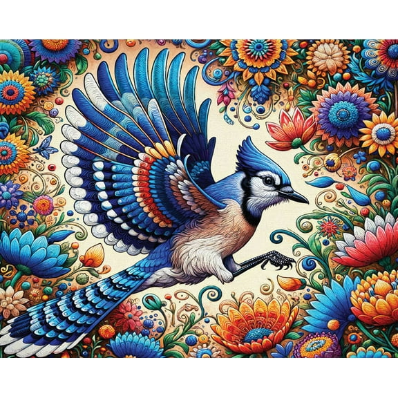 Springbok 1000 Piece Blue Jay in Summer Jigsaw Puzzle for Adults  - Made in USA