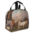 thumbnail image 2 of Disketp Three Horses Oil Painting Bolsa Térmica para Almuerzo para Hombre y Mujer, Ideal para Trabajo, Senderismo y Picnic, 2 of 8