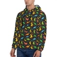 thumbnail image 2 of KLL Cartoon Dino Print Mens Hoodie Long Sleeve Casual Pullover Hooded Sweatshirt Fashion Drawstring Hoodies with Pocket-3X-Large, 2 of 6
