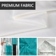 thumbnail image 2 of Teal Black and Grey Window Curtains for Kitchen Turquoise Gray Aqua White Silver Geometric Small Short Home Living Room Bedroom Bathroom Drapes Treatment Fabric 1 Pair, 27.5" W x 45" L, Modern, 2 of 6