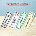 thumbnail image 3 of Yeacher Label Paper Thermal Printing Paper Name Price Size Barcode Sticker Waterproof Tear Resistant 14x40mm 160sheets/roll Compatible with D11 Label Printer for Home Office Organization Supermarket, 3 of 8