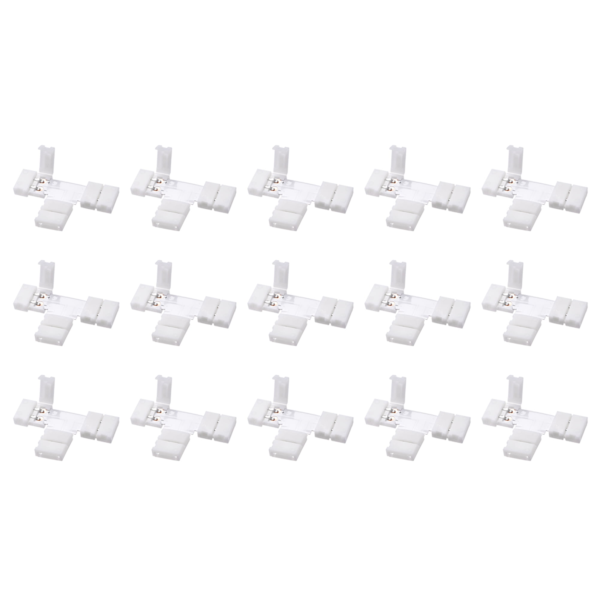 Unique Bargains 10mm 2P Tshape LED Strip Connector for Single Color