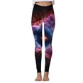thumbnail image 5 of Mceream Leggings for Women Tummy Control Cotton High Waisted Yoga Pants Workout Gym Joggers Fashion Graphic Printed Stretchy Tights Blue S, 5 of 5