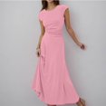 thumbnail image 6 of 2 Piece Skirt Set for Women Sleeveless/Short Sleeve Top with Flowy Maxi Skirts Elegant 2pc Dress Sets, 6 of 7