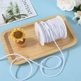 thumbnail image 4 of 4mm 33 Yards White Cotton Rope Soft Drawstring Replacement Ropes Macrame Cotton Welt Trim Round Cotton Thread Multipurpose Piping Cord for Bags DIY Crafts Projects Crochet Hanging, 4 of 8