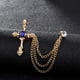 thumbnail image 2 of Broche Alfiler de Solapa Cadenas Colgantes Broches de Cuello Insignia Vintage Clips de Corbata Collar de Moda Encanto para Hombres Traje Camis Estilo D, 2 of 6