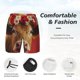 thumbnail image 3 of Fotbe White And Red Daisy Cow Traje de Baño para Hombre – Shorts de Natación de Secado Rápido con Forro y Bolsillos-Medium, 3 of 6